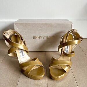 Jimmy Choo Iridescent Olive Heels